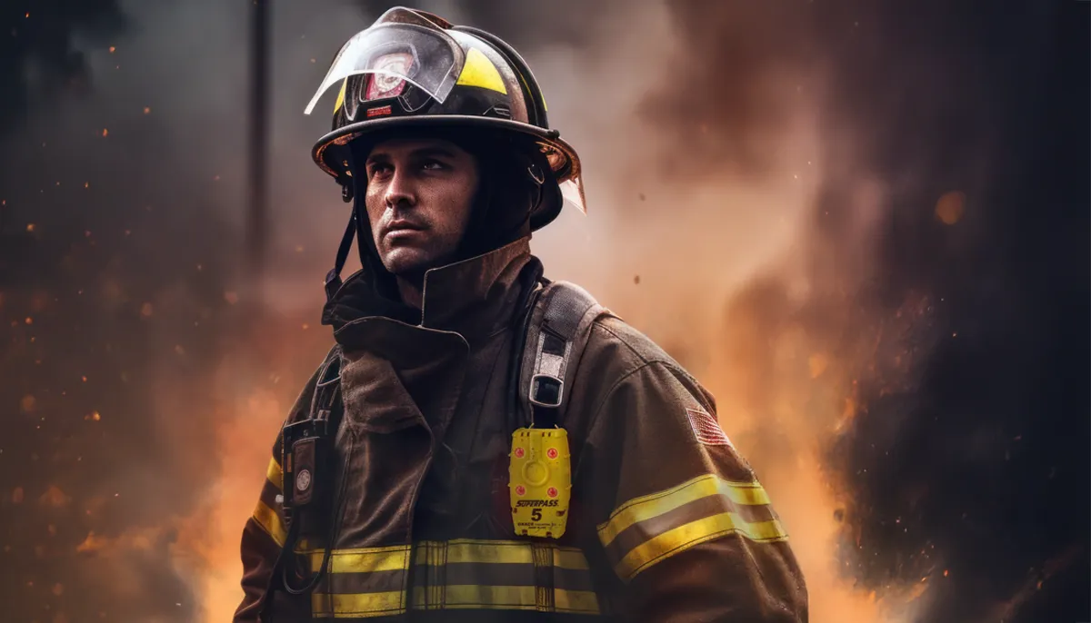 Firefighters on the fireground using Grace Industries accountability equipment