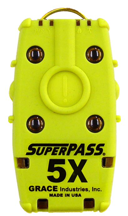 Grace Industries SuperPASS 5X standalone PASS device with RF hardware, front view